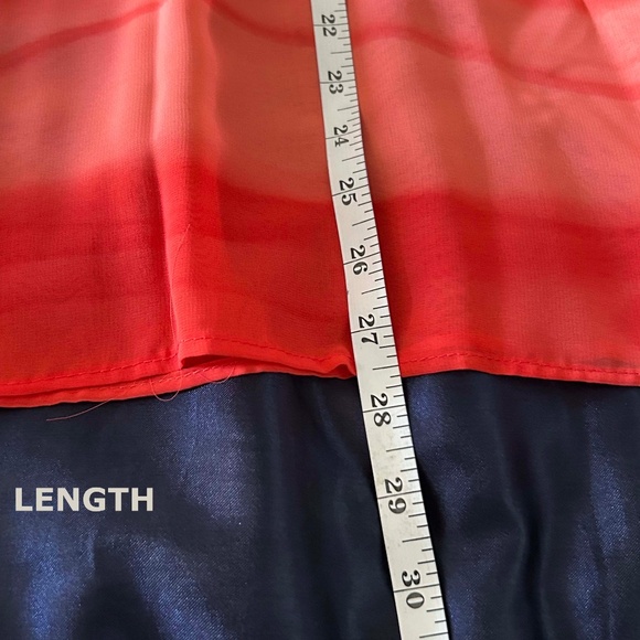 PONCHO, CHIFFON, CORAL, SIZE PLUS, WITH BELT, MADE IN CANADA!, PULL OVER, MR MAX - Picture 13 of 16